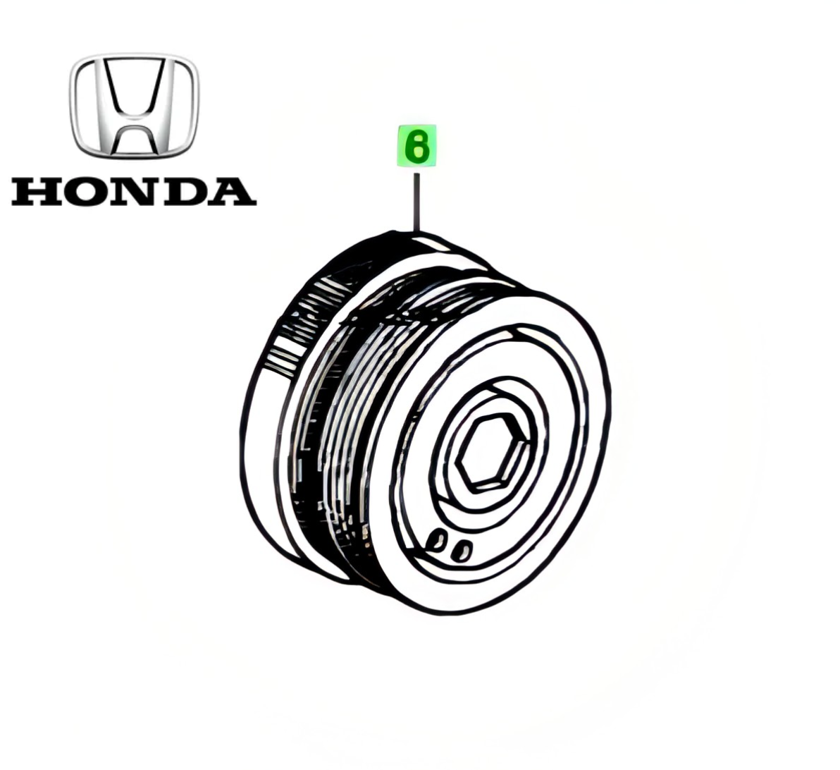 Genuine Honda NSX AT Crankshaft Pulley 13811-PR7-A11