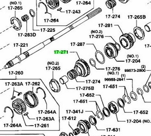 MAZDA RX-7 SPIRIT R MT5 FD3S GEAR,1ST R513-17-270A1