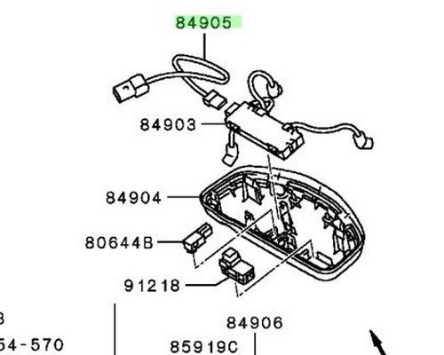 OEM Genuine Mitsubishi Montero Pajero V88W Theft Alarm Sensor Harness 8640A1501