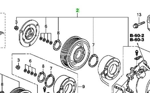 OEM COMPRESSOR COMP. Genuine Honda Accord 38810-RL5-A02