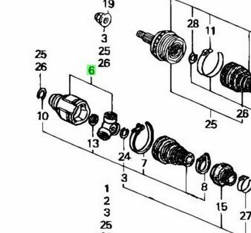 NEW Genuine Honda Inner CV Joint Assembly OEM 44310-S0A-9001