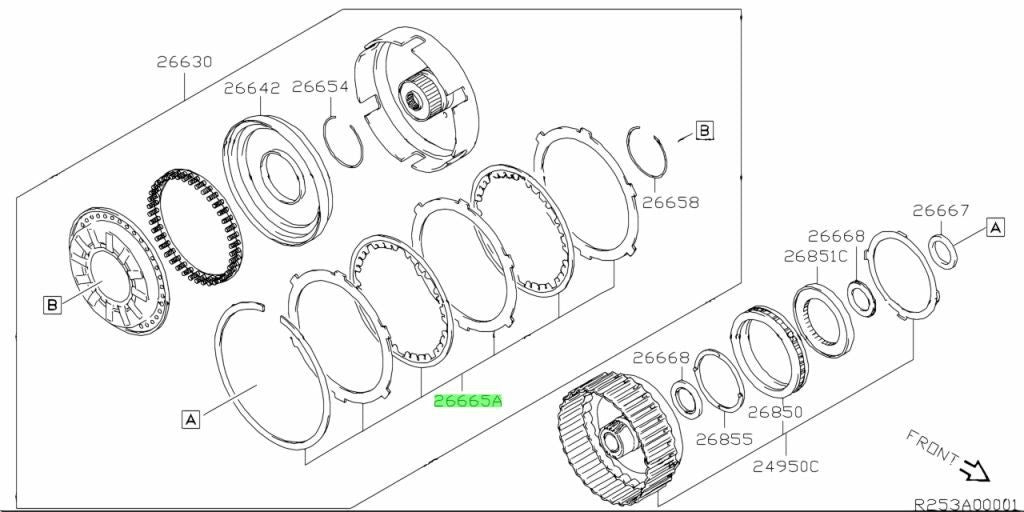 26665-78FT0-000 Suzuki Disc set,direct clutch 2666578FT0000, New Genuine OEM Par0