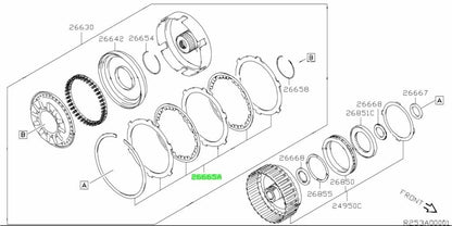 26665-78FT0-000 Suzuki Disc set,direct clutch 2666578FT0000, New Genuine OEM Par0