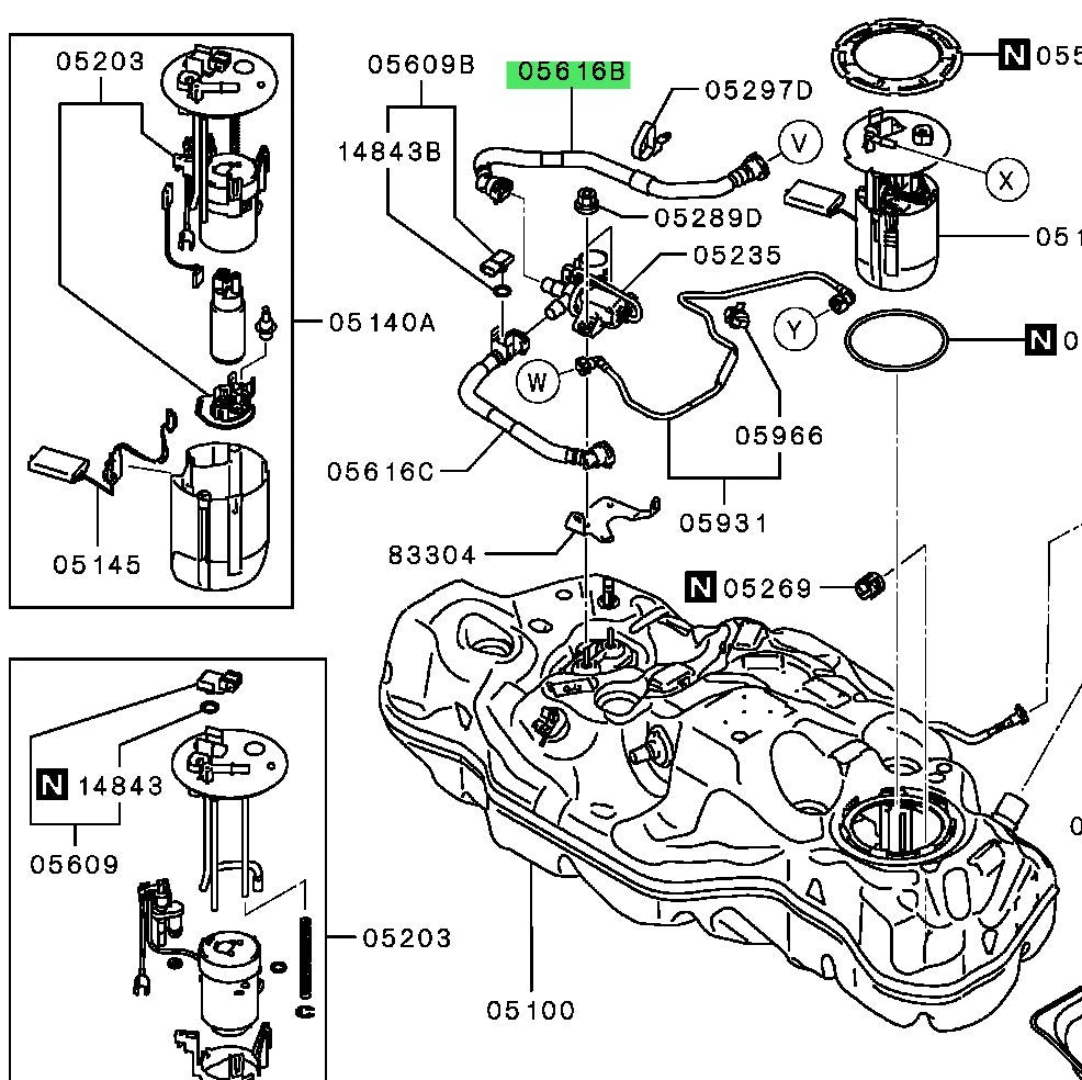 NEW Genuine Mitsubishi Fuel Vapor Hose OEM 1742A6011