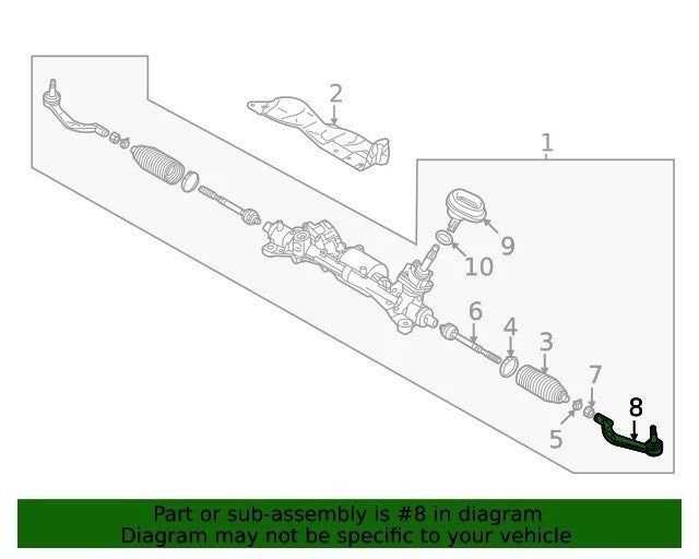 Genuine Mitsubishi Outer Tie Rod 48640W000P1