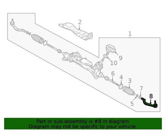 Genuine Mitsubishi Outer Tie Rod 48640W000P1