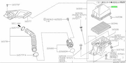 OEM COVER AIR CLEANER Genuine Nissan Skyline R34 ER34 Turbo RB25DET 16526-5L8000