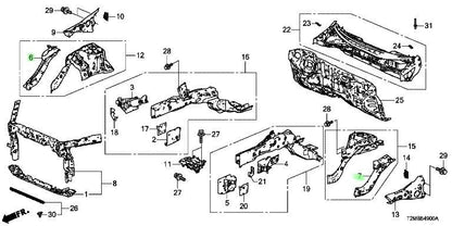Honda Genuine OEM Accord Front Lower Member 04674-T2A-A00ZZ 04684-T2A-A00ZZ1