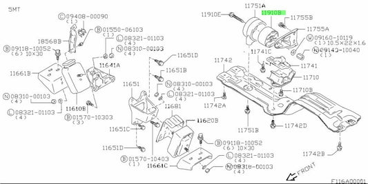 11910-60A03-000 Suzuki Bush,torque stopper 1191060A03000, New Genuine OEM Part1