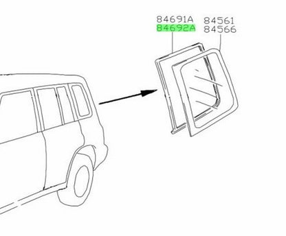 84692-56B00-5PK Suzuki Molding,qtr window,l 8469256B005PK, New Genuine OEM Part1