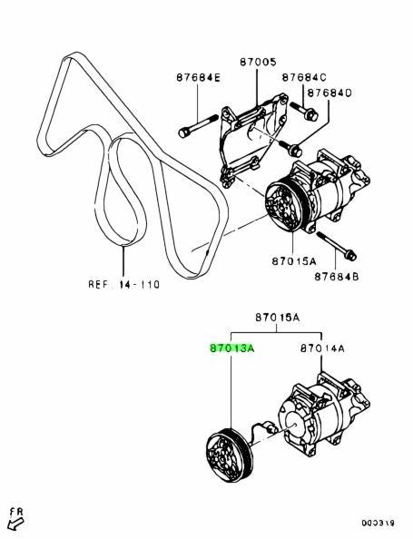 NEW Genuine Mitsubishi A/C Compressor Clutch Assembly OEM 7813A1550