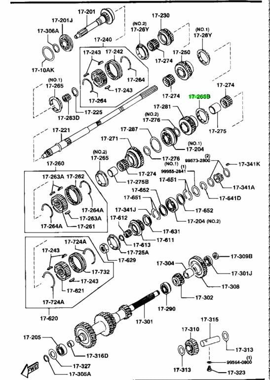 OEM Mazda RX-7 FD3S R503-17-265B Synchronizer Ring Genuine1