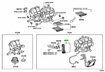 88501-12440 Toyota Evaporator sub-assy, cooler, no.1 8850112440, New Genuine OEM1