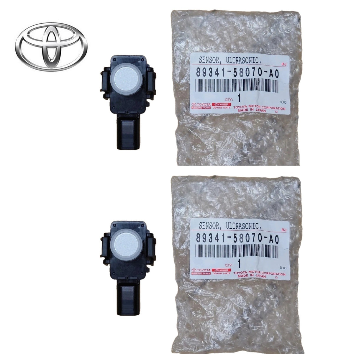 Genuine Toyota Parking Sensor White Pearl 070 Set of 2 OEM 89341-58070-A00