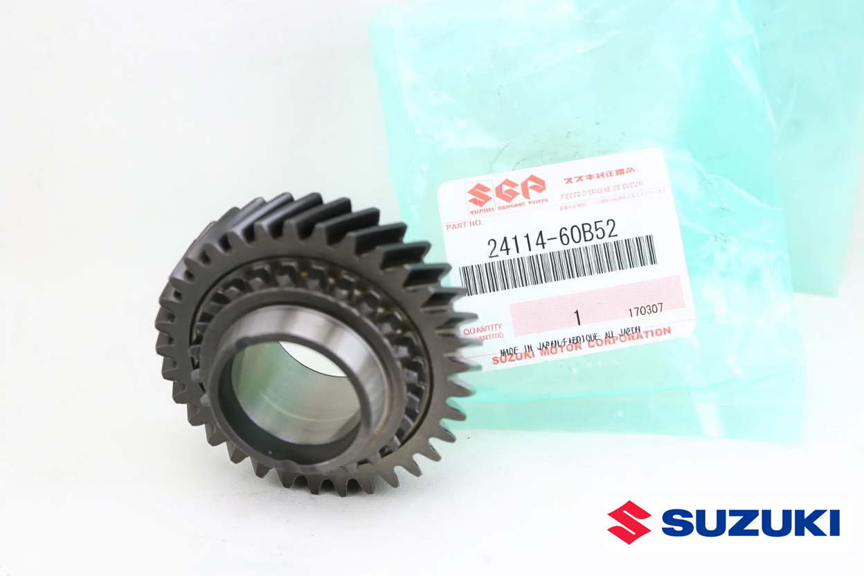 24114-60B52-000 Suzuki Gear,input shaft 5th 2411460B52000, New Genuine OEM Part0
