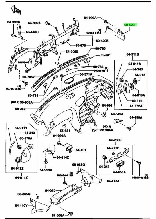 OEM MAZDA CENTER BRACKET RX-7 FD3S F100-60-5341
