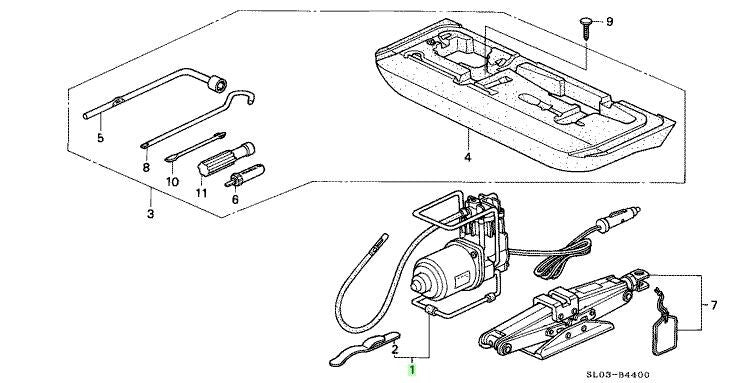 OEM NEW Honda Genuine 1991-2005 Acura NSX Tire Pump Assy 38160-SL0-A01