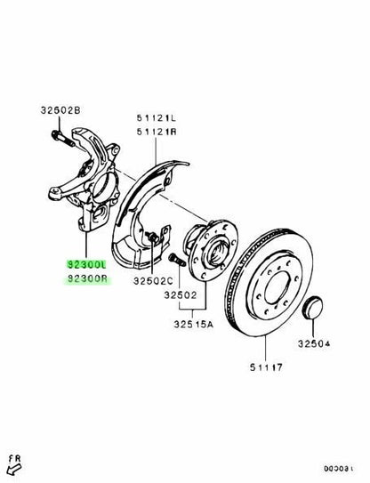 NEW Genuine Mitsubishi Front L&R Steering Knuckle Set OEM MR992377 MR9923781