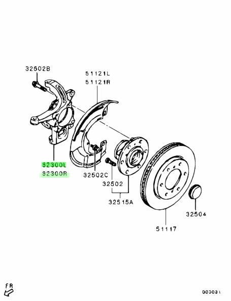 NEW Genuine Mitsubishi Front L&R Steering Knuckle Set OEM MR992377 MR9923781