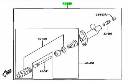 JDM Mazda RX-7 RX7 FD3S Clutch Slab Cylinder FD01-41-920 Release Cylinder OEM