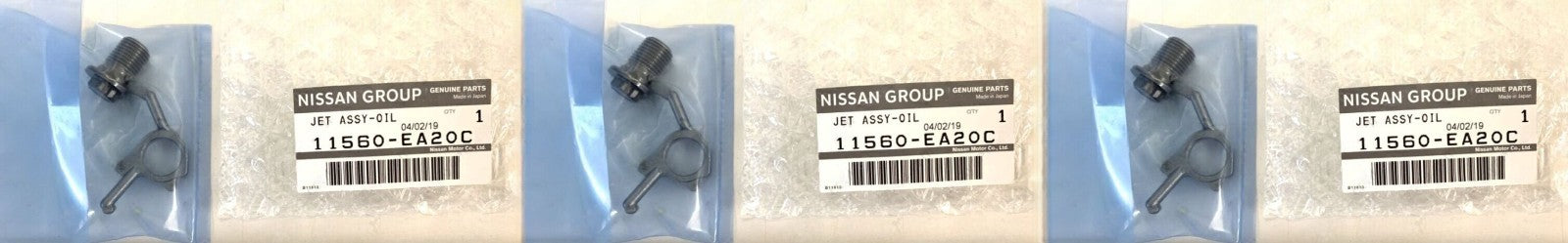 OEM Genuine Nissan 370Z VQ35DE VQ37VHR Oil Jet Assembly 3PCS Set 11560-EA20C NEW0