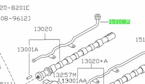 OEM TUBE ASSEMBLY, OIL Genuine Nissan 180SX S13 KRPS13 SR20DET 15108-53J032