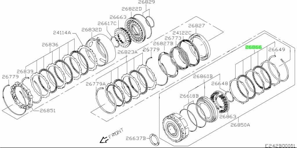 26866-76JT0-000 Suzuki Disc set,rev clutch 2686676JT0000, New Genuine OEM Part0