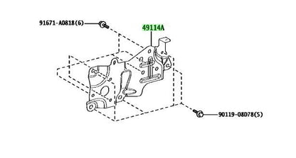 Genuine TOYOTA Lexus Front Suspension Control Bracket LH 49114-60010 4911460010