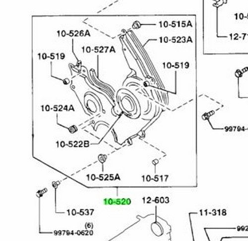 Genuine Mazda Left Timing Belt Cover RF81-10-520B1