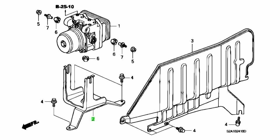 OEM Honda MODULATOR BRACKET S2000 AP1 57115-S2A-000 Genuine