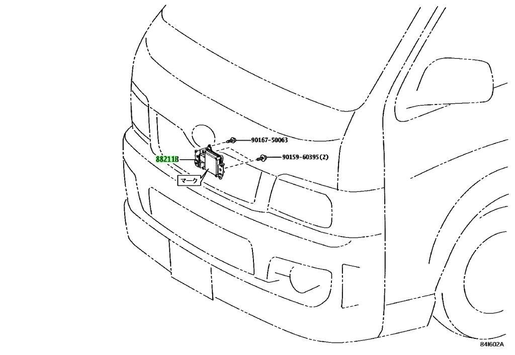 Genuine Toyota Hiace GDH201V Millimeter Wave Radar Sensor OEM 88210-260201