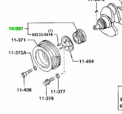 Genuine Mazda Timing Belt Pulley RFB3-11-320B1