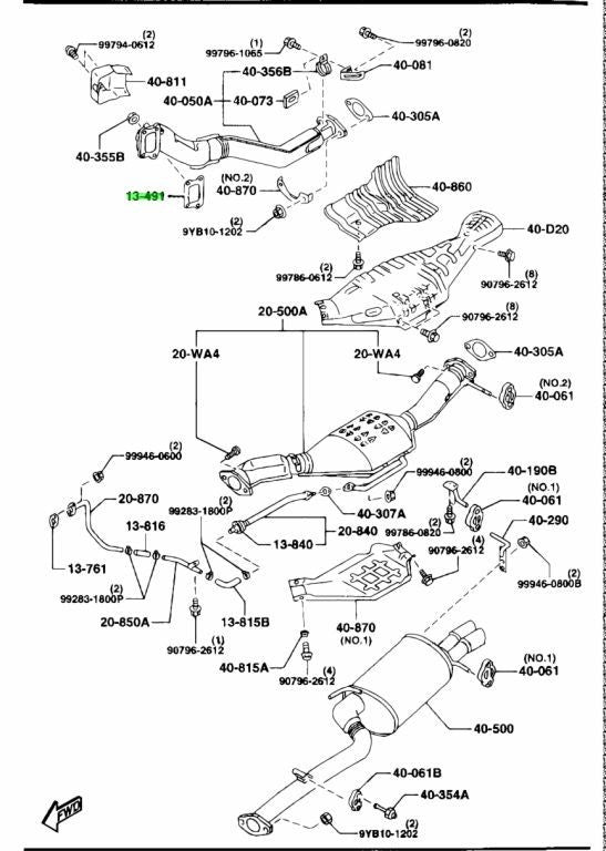 Genuine Mazda RX-7 FD3S Rotary Joint Pipe Gasket Turbo OEM New N3A1-13-4912