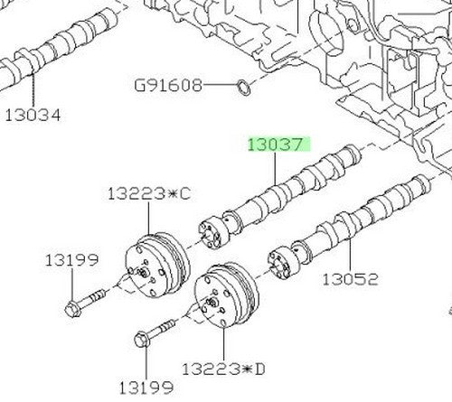 Genuine Subaru Engine Camshaft OEM 13037-AA8311