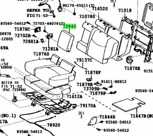 72830-60180-B0 Toyota Armrest assy, rear no.1 seat, lh 7283060180B0, New Genuine1