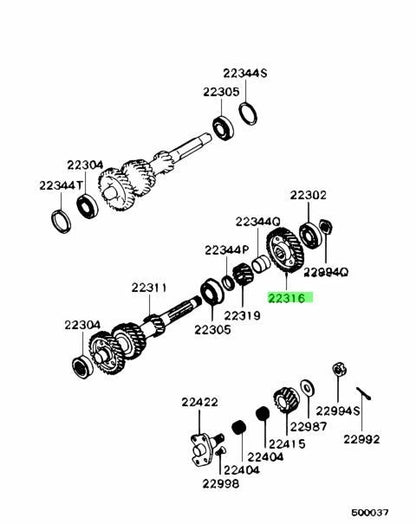 Genuine Mitsubishi FUSO Manual Transmission Countershaft 5th Gear OEM ME5805331