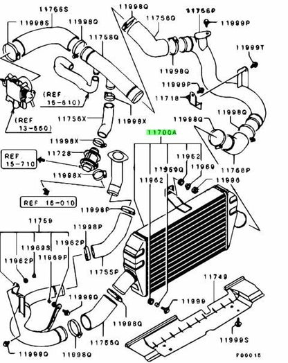 Genuine Mitsubishi Lancer Evo CT9A Intercooler Assembly MR5715191