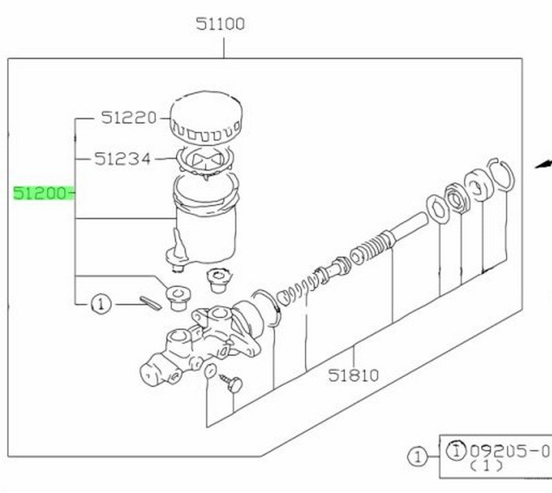 51200-70A40-000 Suzuki Reservoir assy,master cylinder 5120070A40000, New Genuine1