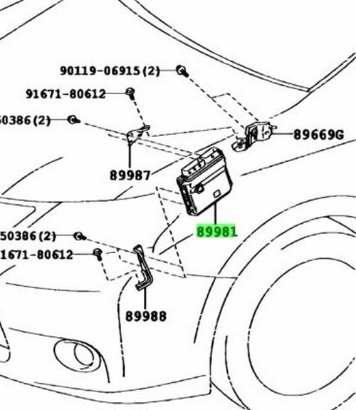 OEM TOYOTA Lexus HS250H Hybrid Vehicle Control Computer ECU 08/2015- 89981-752301