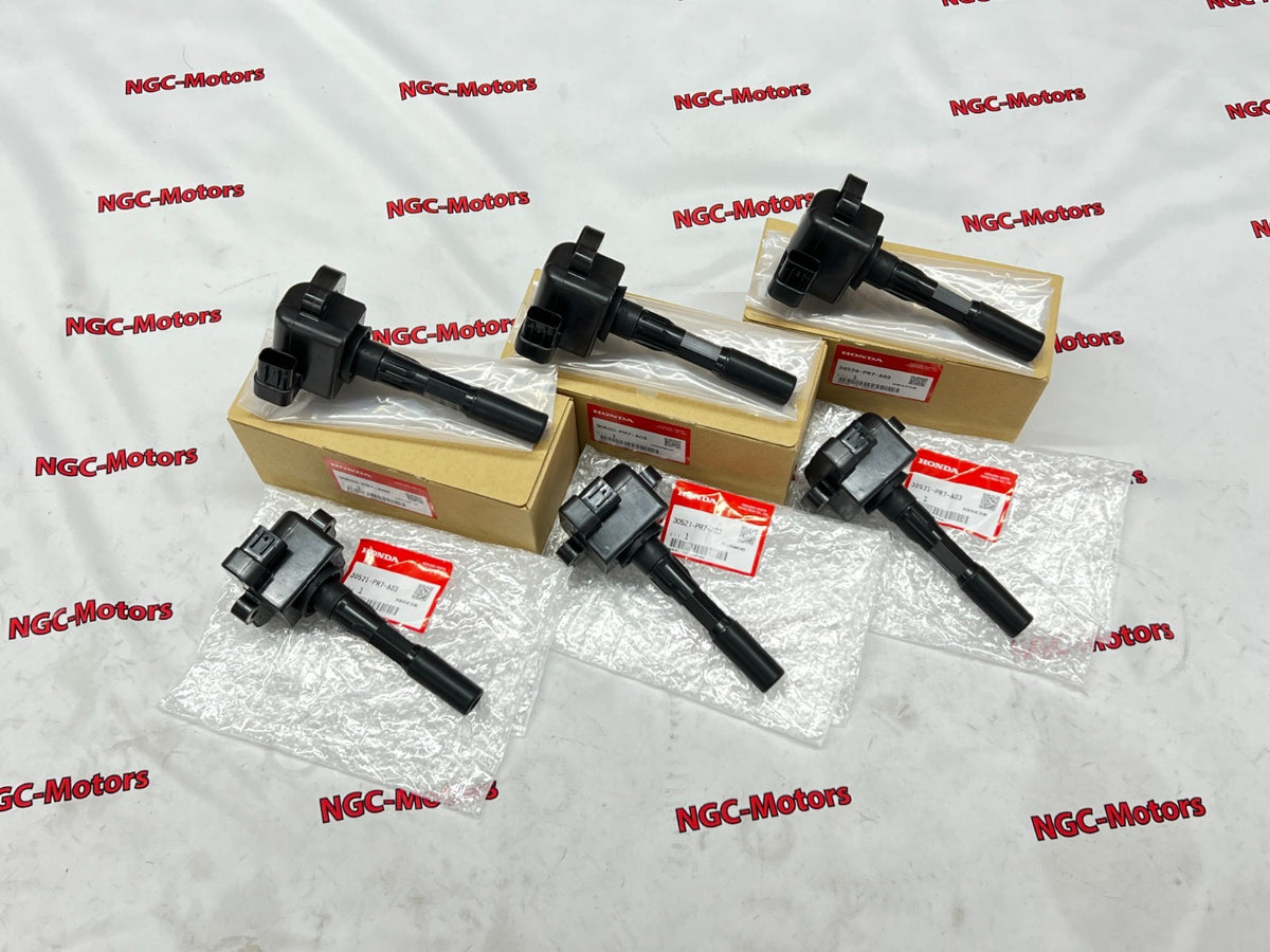 OEM Honda 90-05 NSX Type-S Type-R NA1 NA2 Ignition Coil FR RR Set of 6 Genuine
