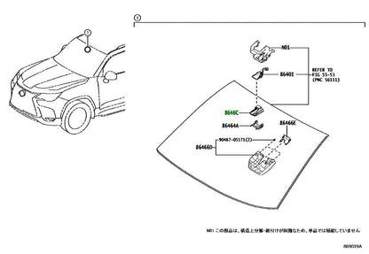 New Genuine Toyota Forward Recognition Camera 8646C-60091 OEM0