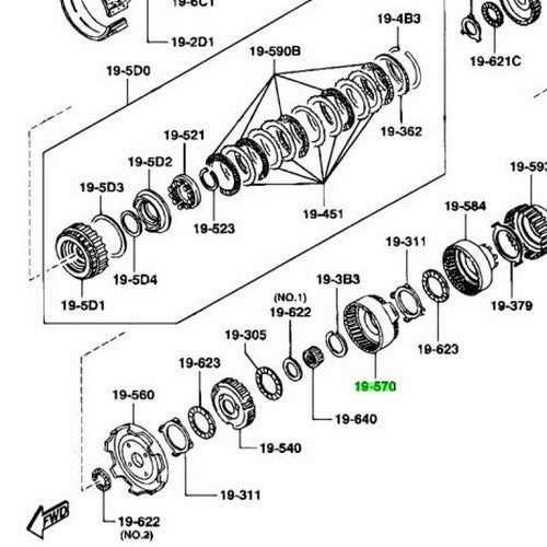 OEM Mazda RX-7 FD3S Eunos Cosmo JCES BV46-19-570 Rear Carrier AT Transmission1