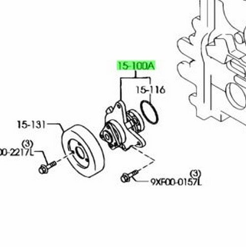 Genuine Mazda Water Pump Housing LF94-15-100 MX-5 Miata NC NCEC 2005-20150