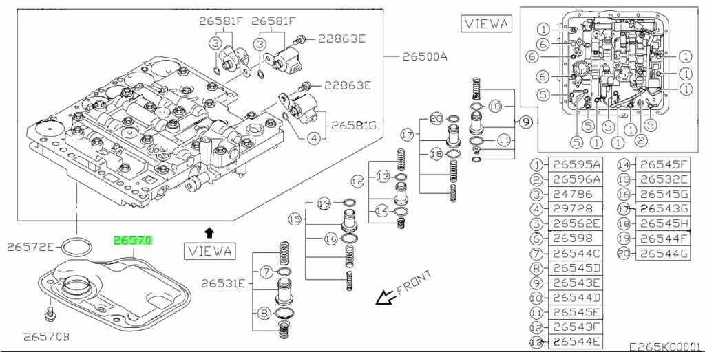 26570-75F10-000 Suzuki Strainer assy,t/m oil 2657075F10000, New Genuine OEM Part1