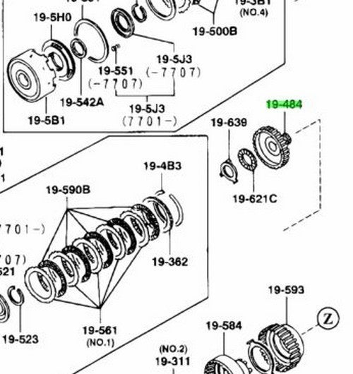 OEM Mazda RX-7 FD3S Eunos Cosmo JCES BV11-19-484B Forward Clutch Hub Genuine AT1