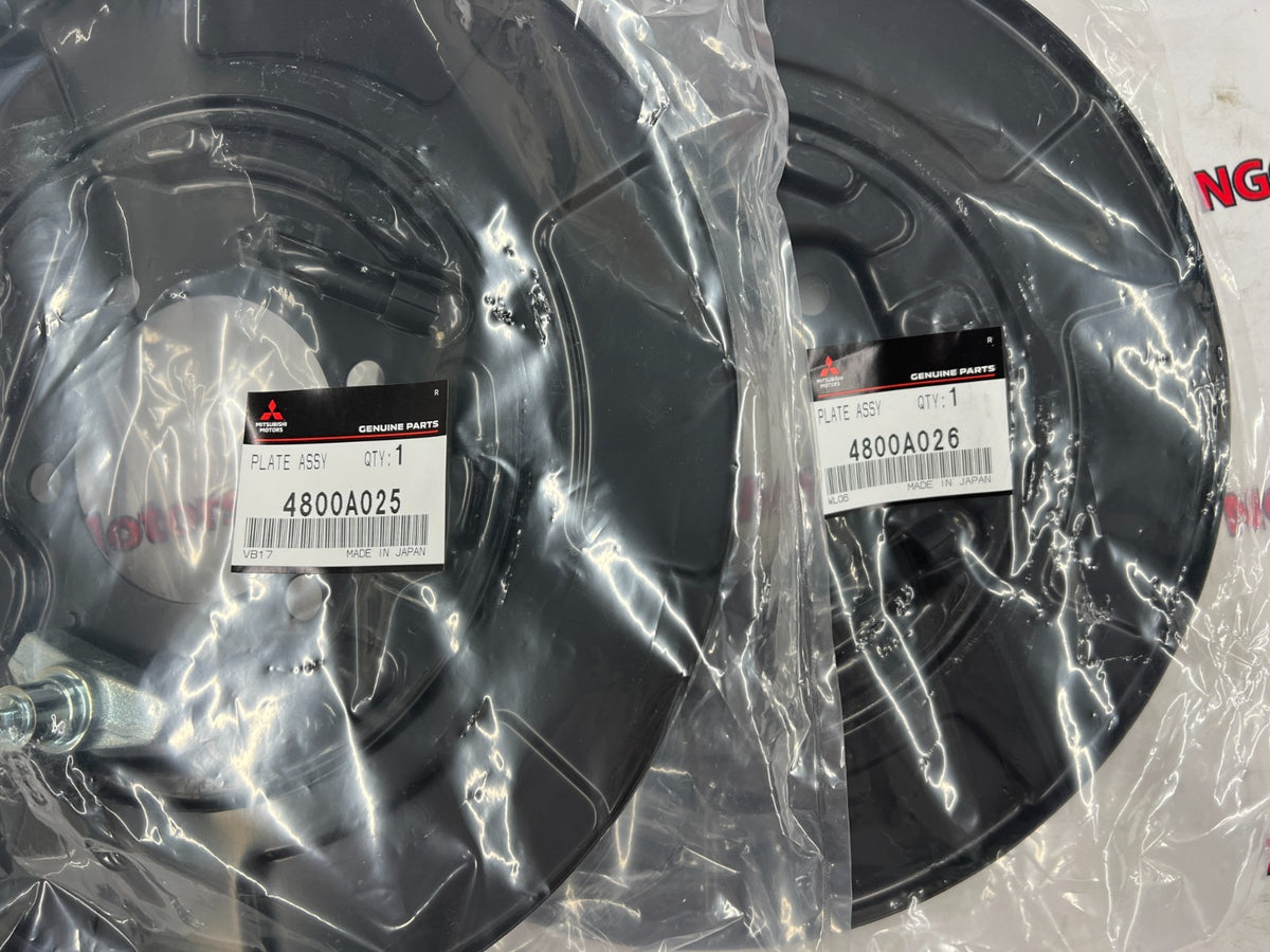 MITSUBISHI LANCER CY4A '09-15 Genuine Rear Brake Backing Plate RH & LH Set OEM