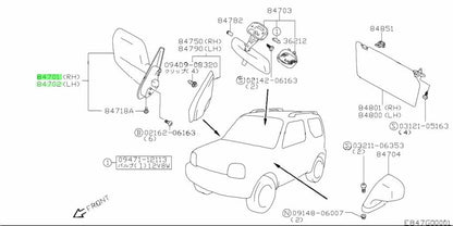 SUZUKI Genuine OEM Jimny DOOR MIRROR ASSY RH LH SET   JB23 1 ~ 3 type2