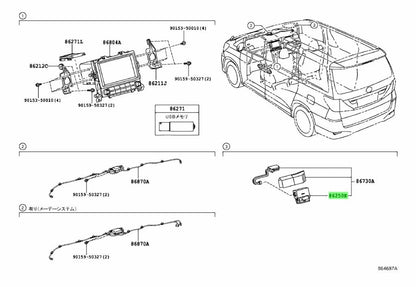 OEM Genuine TOYOTA Lexus Amplifier Microphone Assembly AudioInputMic 86250-52020