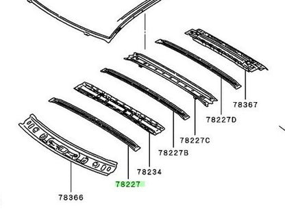 NEW Genuine Mitsubishi Roof Bow OEM 5290F6651