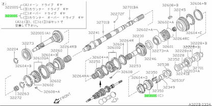 NEW Genuine Nissan Transmission Main Counter Overdrive Gear Set OEM 32310-04U500